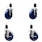 Service Caster 5'' Solid Poly Wheel Swivel 1-1/2'' Expanding Stem Caster Set 2 Brakes, 4PK SCC-EX20S514-SPUS-2-TLB-2-112 - alternate 1